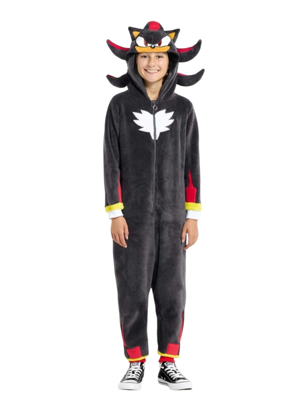 OppoSuits Black and Red Shadow Character - Sonic The Hedgehog Onesie Costume